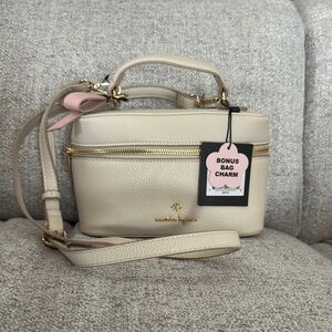 Nanette Lepore Cream Crossbody Bag with Gold Hardware